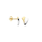 Ohrstecker 14K Bicolor-Gold gelb/weiß