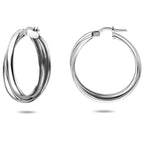 oorringen 27,5 mm zilver gerhodineerd