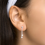 oorhangers hart zilver wit