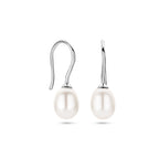 oorhangers parel franse haak 23,5 mm zilver gerhodineerd
