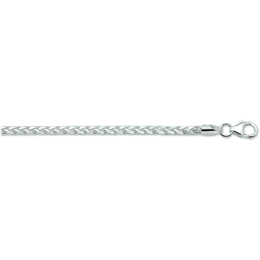 vossestaart geslepen 3,0 mm zilver wit