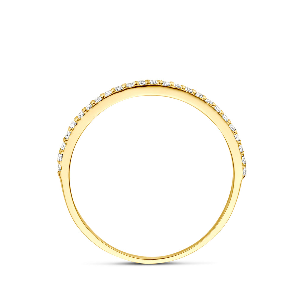 ring zirkonia 14K geelgoud