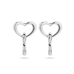 oorhangers hartjes zilver gerhodineerd