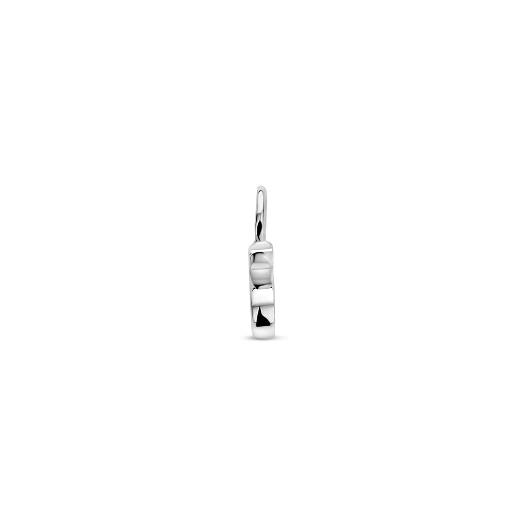 oorringhanger letter 6 mm zilver gerhodineerd