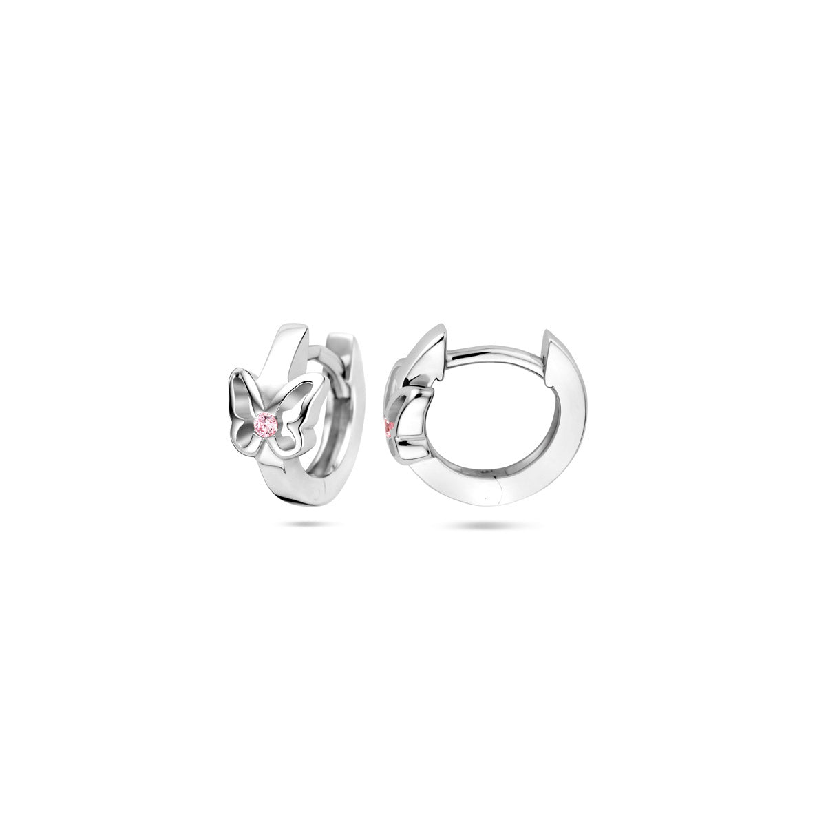 Klappohrringe Schmetterling 10,5 mm Silber rhodiniert