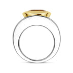 ring citrien 14K goud en zilver