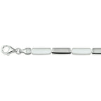 Armband poly/matt 5,2 mm 19 cm Silber rhodiniert
