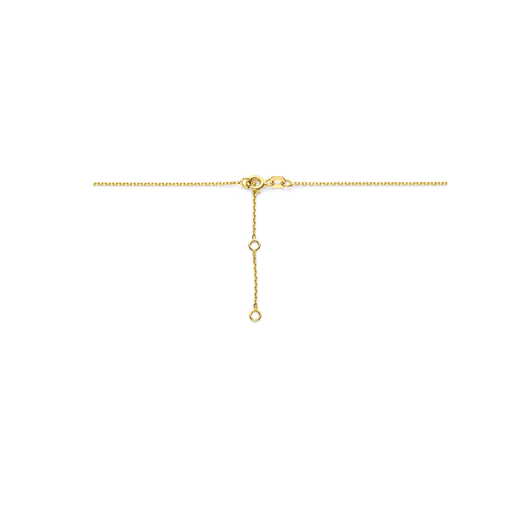 Y-collier parel 43 - 45 - 47 14K geelgoud