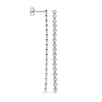 Ohrringe diamantiert 55 mm Silber rhodiniert