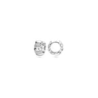 Klappcreolen Zirkonia 11 mm Silber rhodiniert