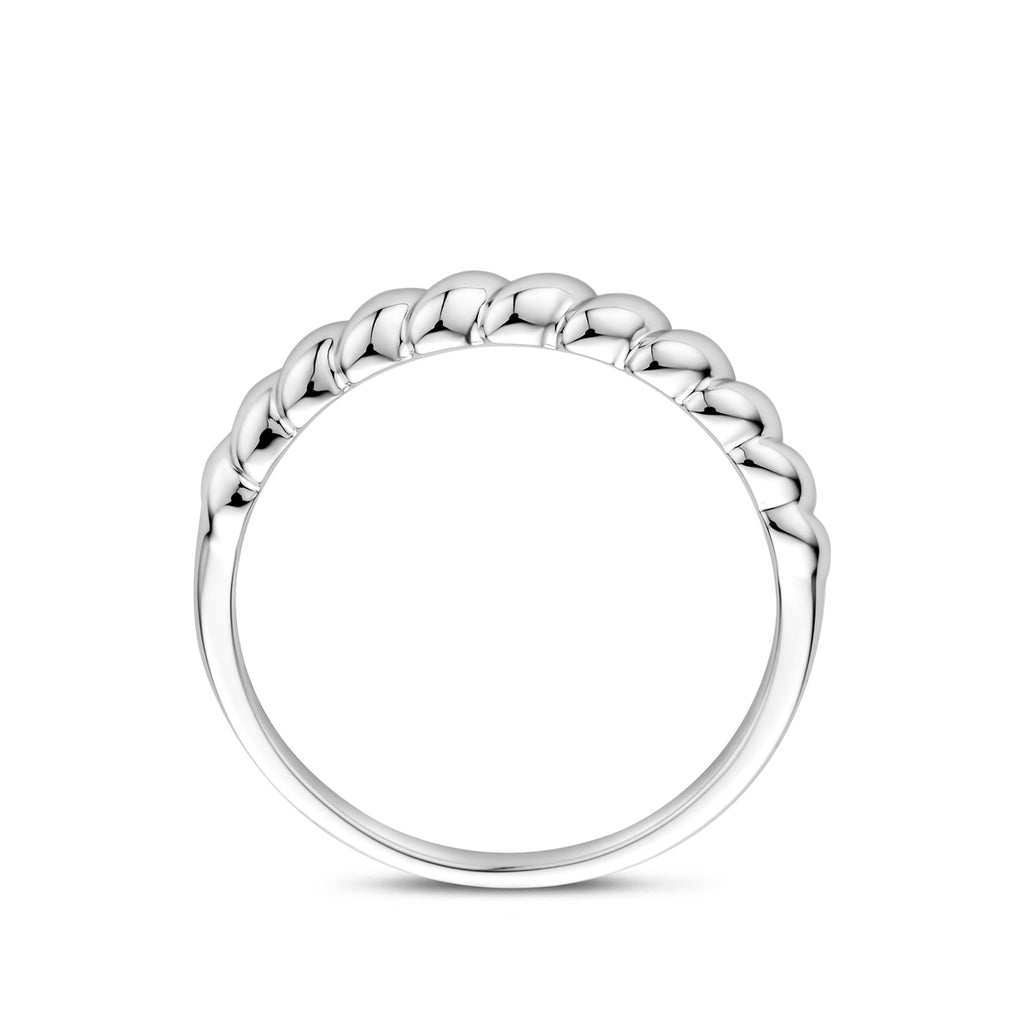 Ring gedrehtes Silber rhodiniert
