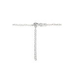 collier parels 45 + 5 cm zilver gerhodineerd