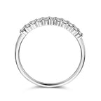 Zusatzring Zirkonia Silber rhodiniert