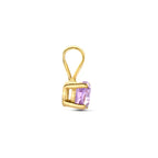 hanger amethist 9 mm 14K geelgoud
