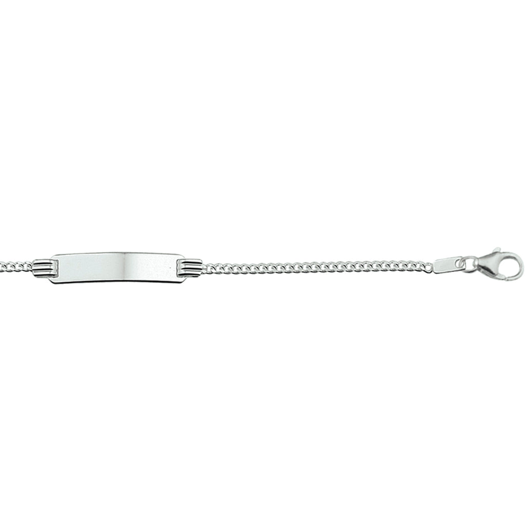 Gravurarmband Gourmet-Platte 4,8 mm Silber rhodiniert