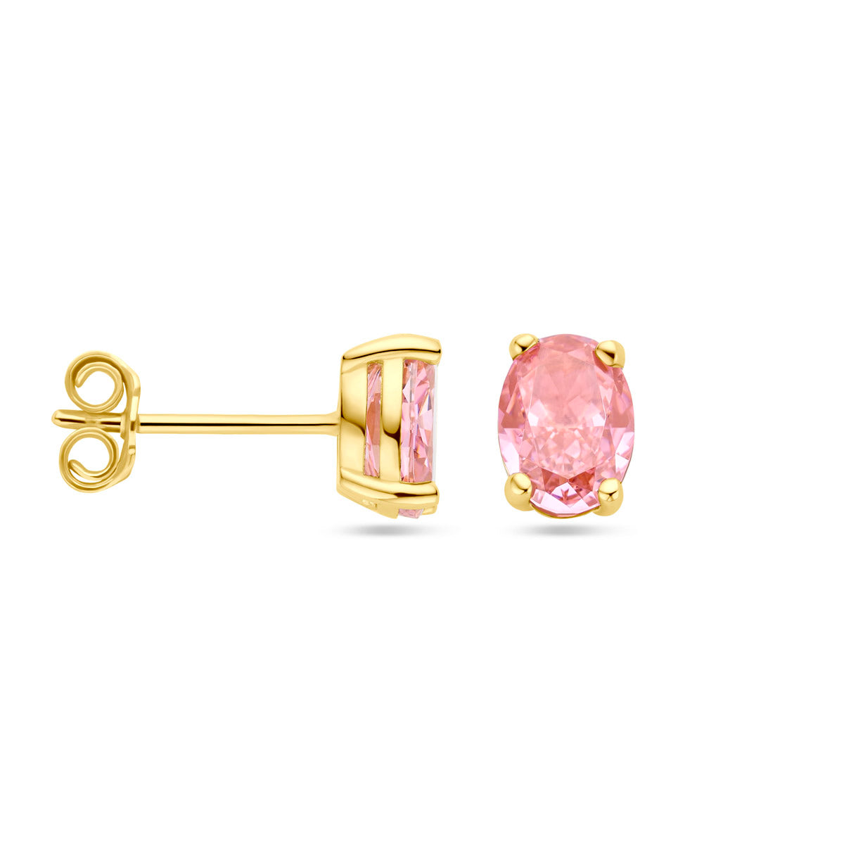 Ohrstecker Padparadscha Zirkonia 14K Gelbgold