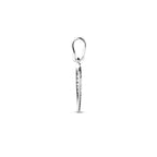 hanger hart gediamanteerd 12 mm zilver gerhodineerd
