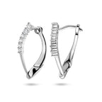 klapoorringen zirkonia zilver gerhodineerd