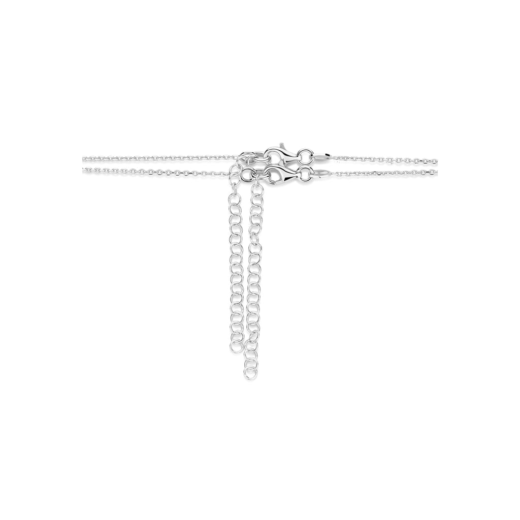 forever connected 2x collier 2x connectors 40 + 5 cm zilver gerhodineerd