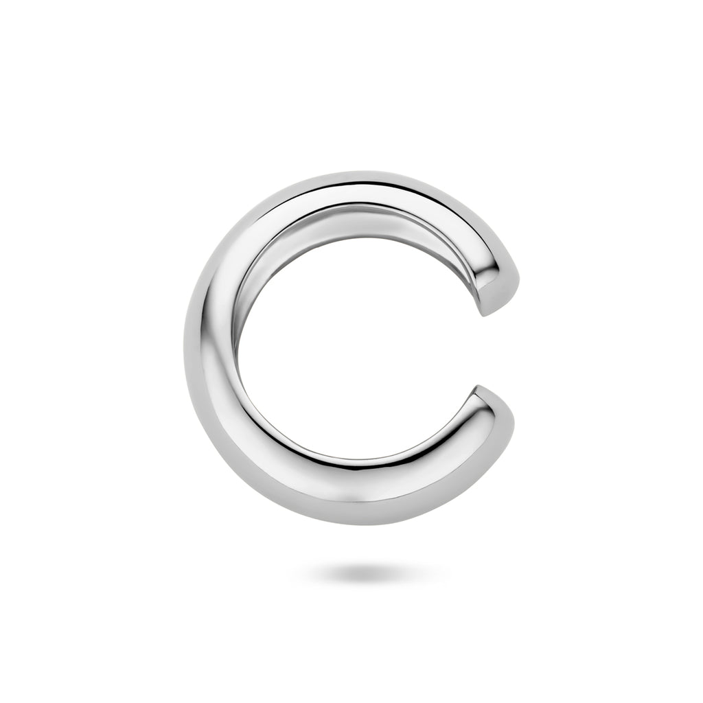 earcuff 15,5 mm zilver gerhodineerd