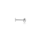 Flatback-Piercing Herz 3,7 mm Sterlingsilber rhodiniert