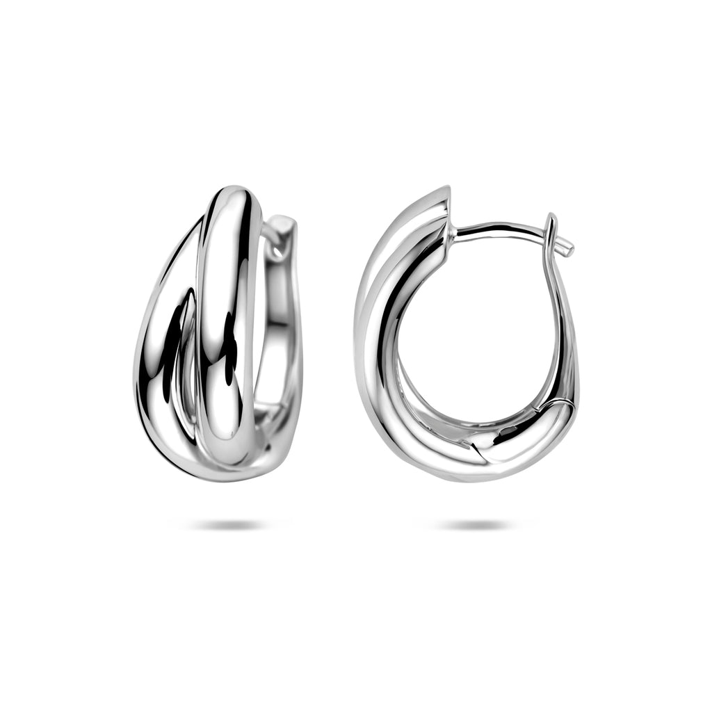 klapoorringen 20 mm zilver gerhodineerd