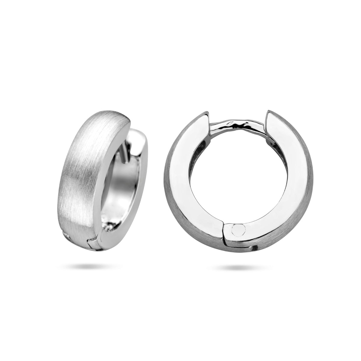 klapoorringen vlak 4,0 mm poli/mat zilver gerhodineerd - vlak