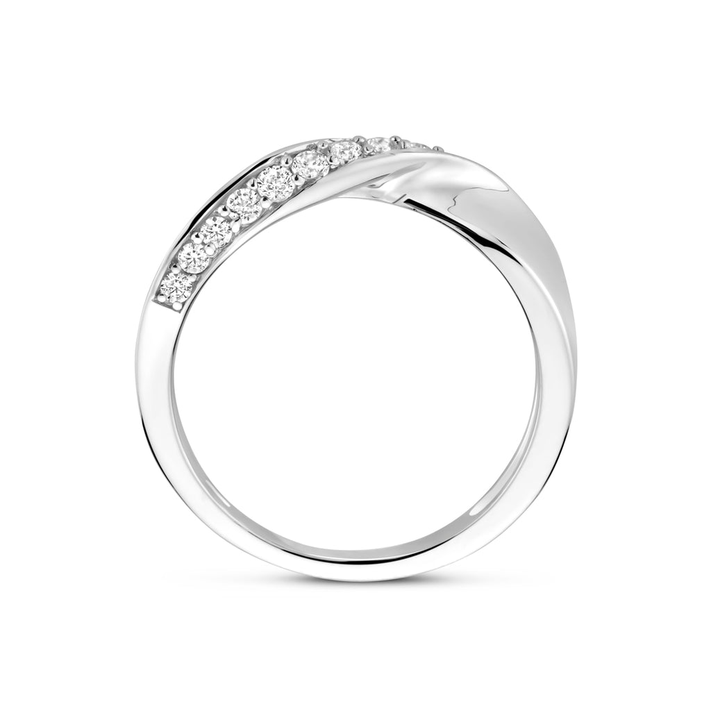 Ring Zirkonia Silber rhodiniert