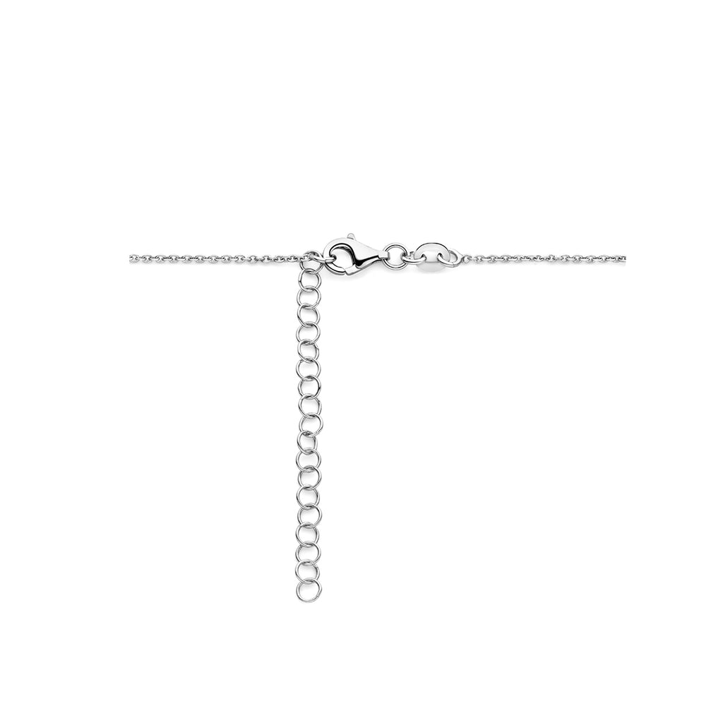 collier hart 1,5 mm 40 + 5 cm zilver gerhodineerd