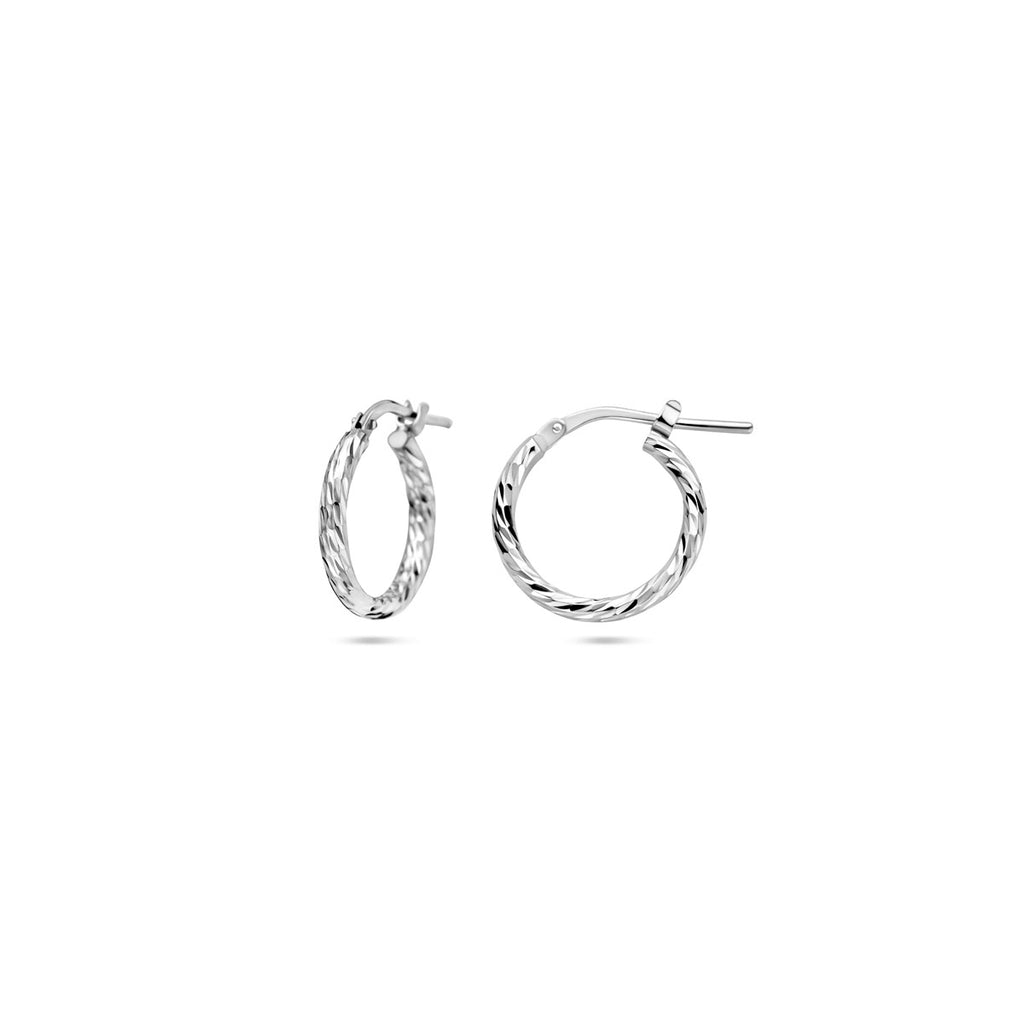 oorringen gediamanteerd 2,0 mm zilver gerhodineerd