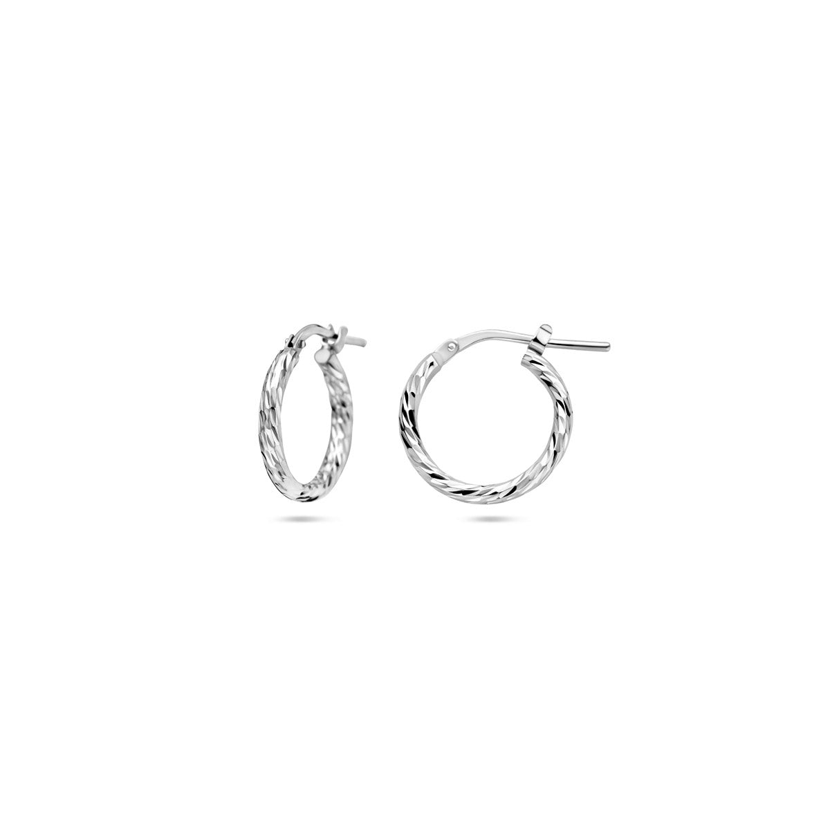 oorringen gediamanteerd 2,0 mm zilver gerhodineerd