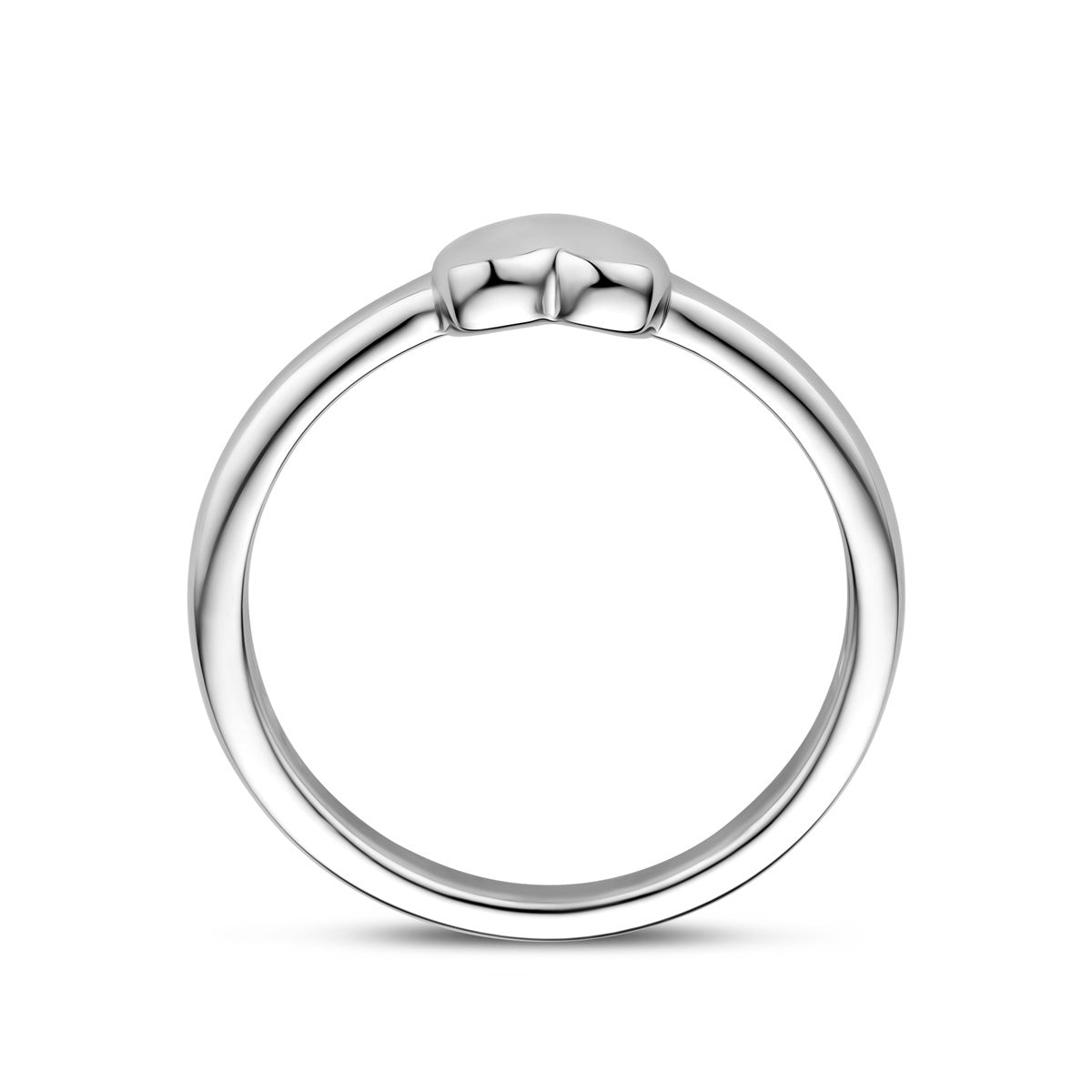 ring hart zilver gerhodineerd