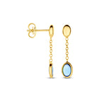 oorhangers london blue topaas 26 mm 14K geelgoud