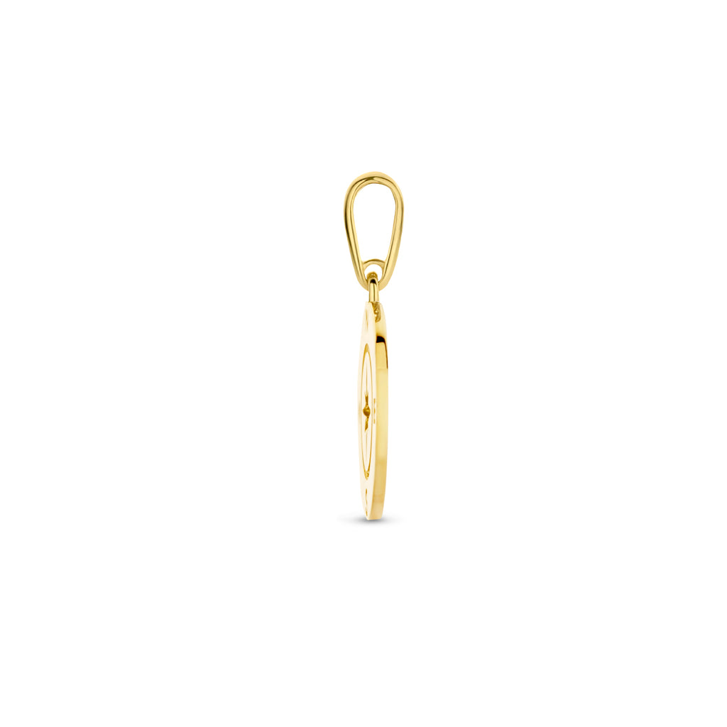 hanger kompas 14K geelgoud