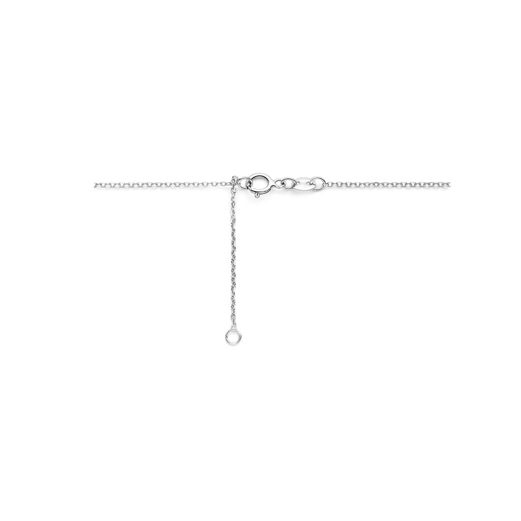 collier balkje diamant 0.04ct h si 42 ��� 45 cm 14K witgoud