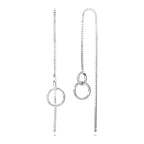 doortrekoorbellen ringetjes 95 mm zilver gerhodineerd - rondje,bolletje,ringetje,draad