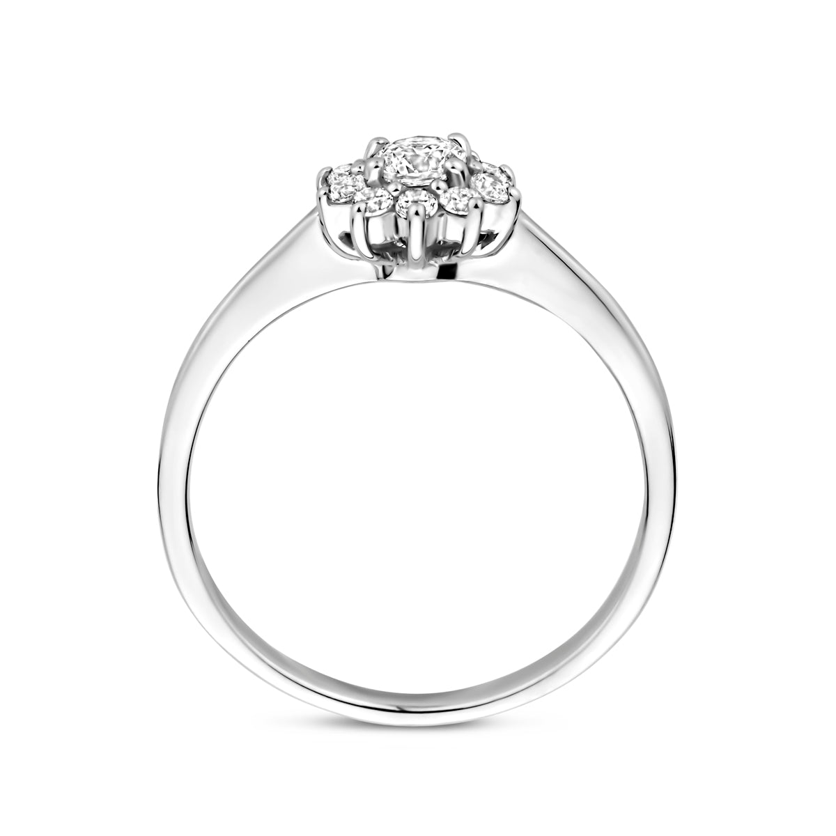 Ring Zirkonia Silber rhodiniert