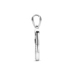 hanger hartje zirkonia 21 mm zilver gerhodineerd