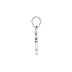hanger emaille eenhoorn 16 mm zilver gerhodineerd