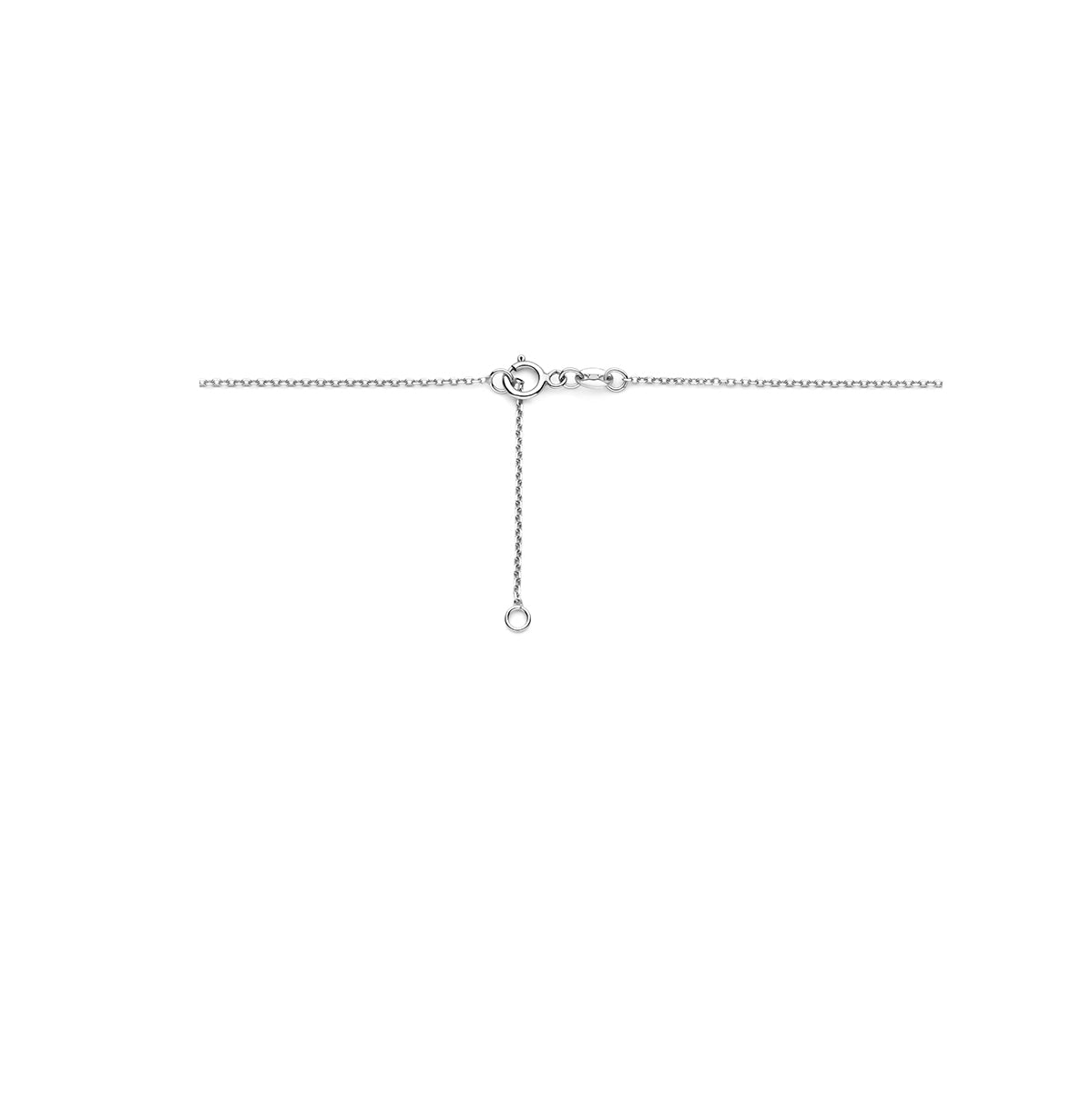 Halskette Kreis Diamant 0,08 ct H SI 42 - 45 cm 14K Weißgold