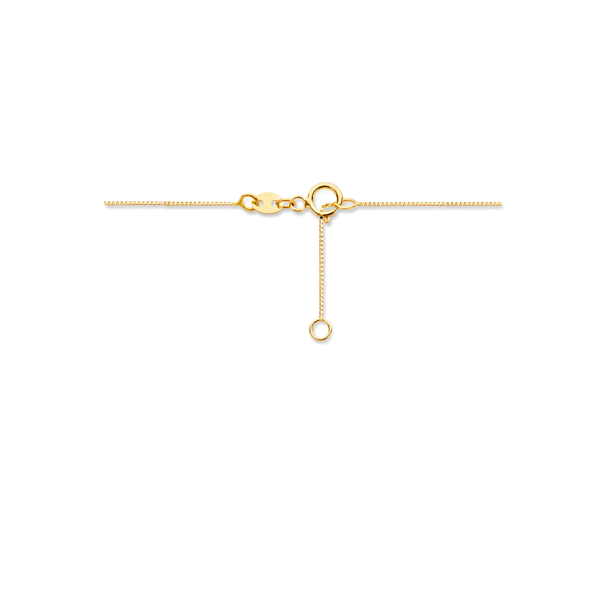 collier bol 0,5 mm 40 + 1,5 cm 14K geelgoud