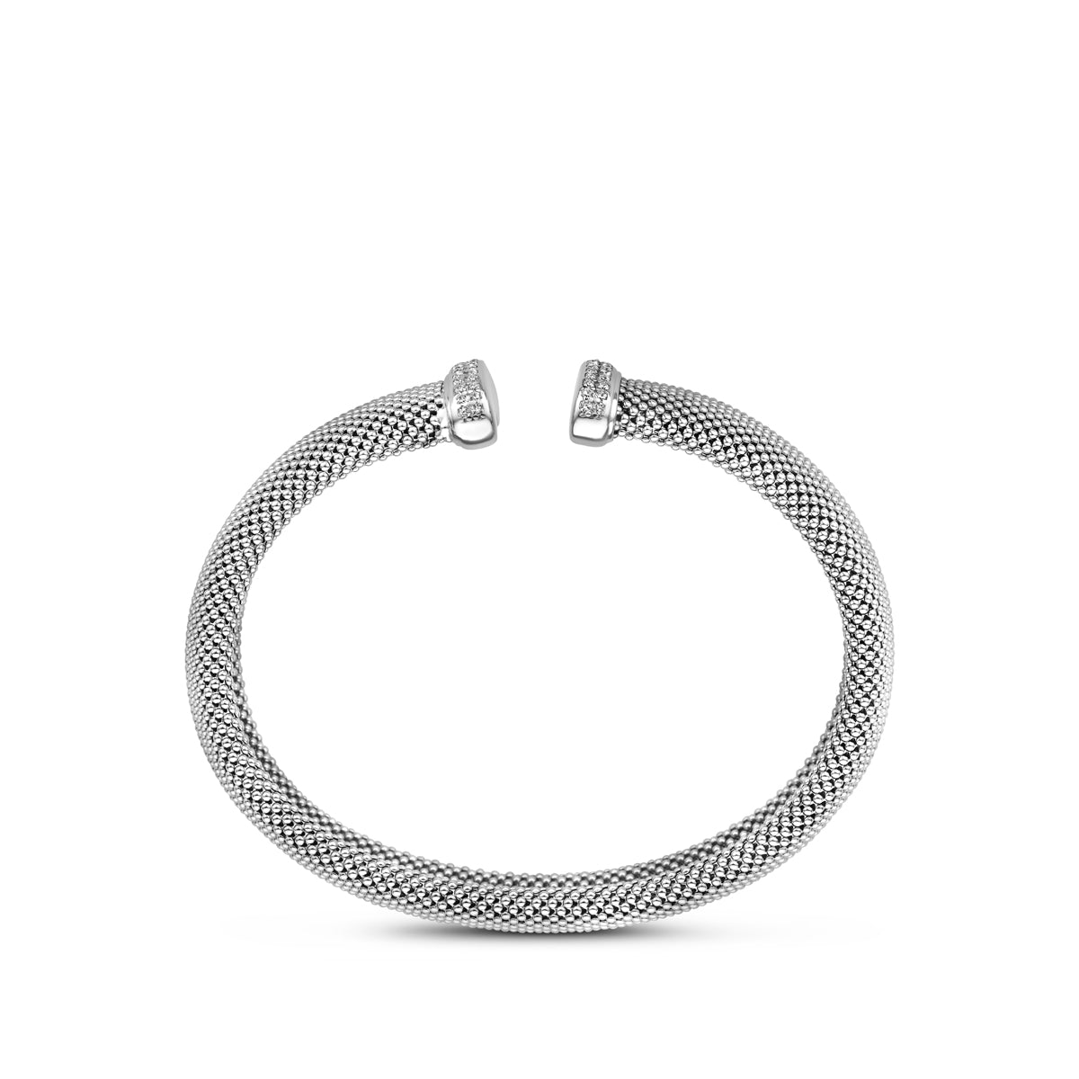 klemband zirkonia 13 mm zilver gerhodineerd