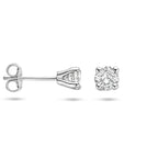 oorknoppen lab grown diamant 0.50ct (2x 0.25ct) h si 14K witgoud met palladium