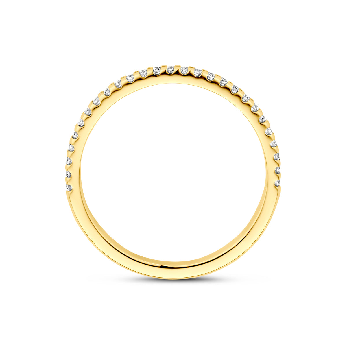 ring lab grown diamant 0.15ct h si 14K geelgoud