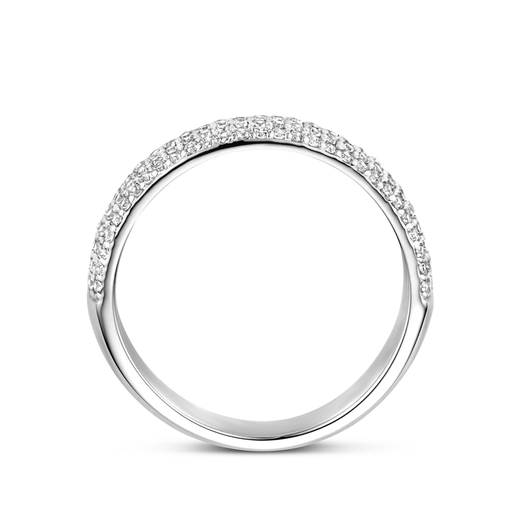Ring Zirkonia Silber rhodiniert