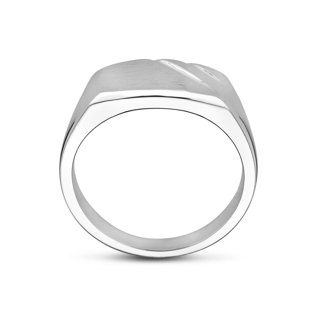 ring poli/mat zilver wit