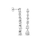 oorhangers zirkonia 42 mm zilver gerhodineerd