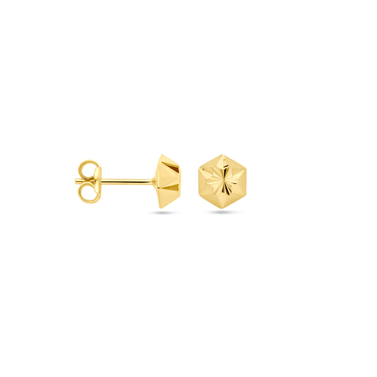 Ohrstecker diamantiert aus 14K Gelbgold