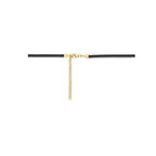 collier hart 38 + 6 cm 3 micron zilver verguld (met rubber/nylon/leer)