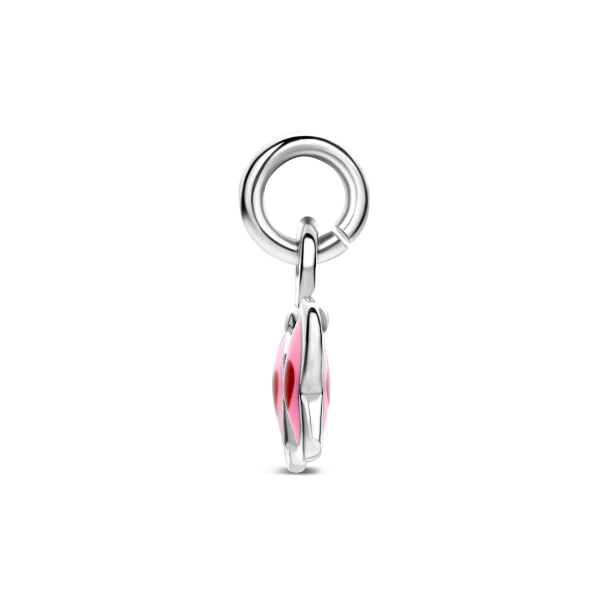 hanger vlinder emaille 6 mm zilver gerhodineerd